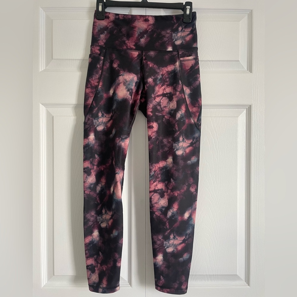 Old Navy Pink and Black Galaxy Leggings